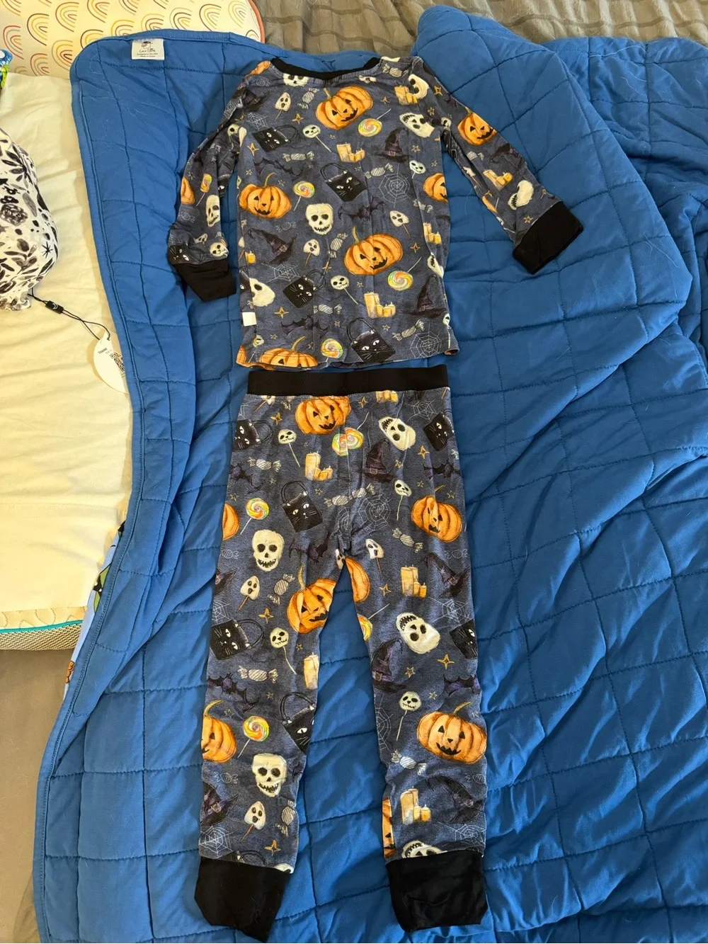 Lazy Bones Halloween Long Sleeve Pants PJ Set 3T VGUC/GUC